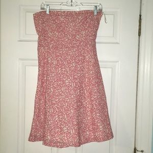 J. CREW Size 6, Strapless Pink-Floral Summer Dress